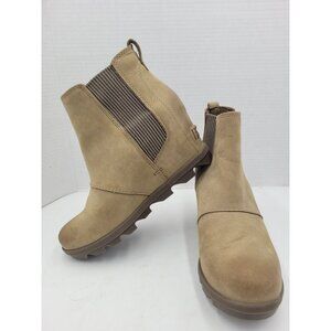 Sorel Joan Of Arctic Wedge Boots US 8 EU 39 Women's Ash Brown Chelsea Bootie